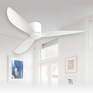 슬림 실링팬 132cm 화이트 리모컨 저소음 BLDC 사계절 공기순환 낮은높이 LD