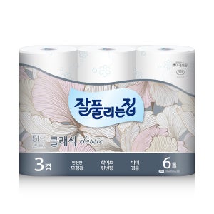 미래생활 잘풀리는집 3겹 퀼팅 6롤 25M x 1개