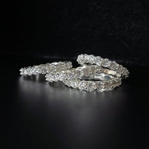 실버925 클래식 5A 올큐빅 3mm 라운드 컷 이터니티 링