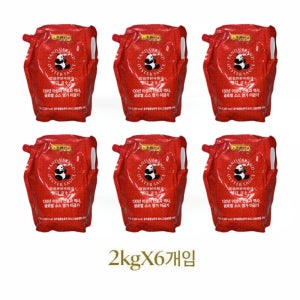 이금기 팬더 굴소스 스파우트 팩 대용량 소스 파우치 2kg X 6개 1박스