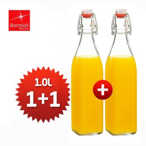 보르미올리 스윙 보틀 1000ml 2p 유리밀폐용기 오일병 더치커피