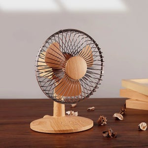 레트로 탁상용 선풍기 USB전원 빈티지 우드감성