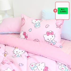 산리오 헬로키티 차렵이불 베개커버 침구세트 하트홀릭