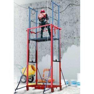 전동 화물 엘리베이터 4m 건설용 리프트 승강기 비계 원격제어 3m 300KG 강화