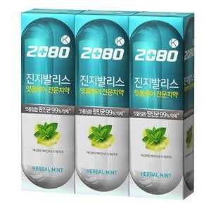 애경 2080 진지발리스 허벌민트 120g 3개입 x1개