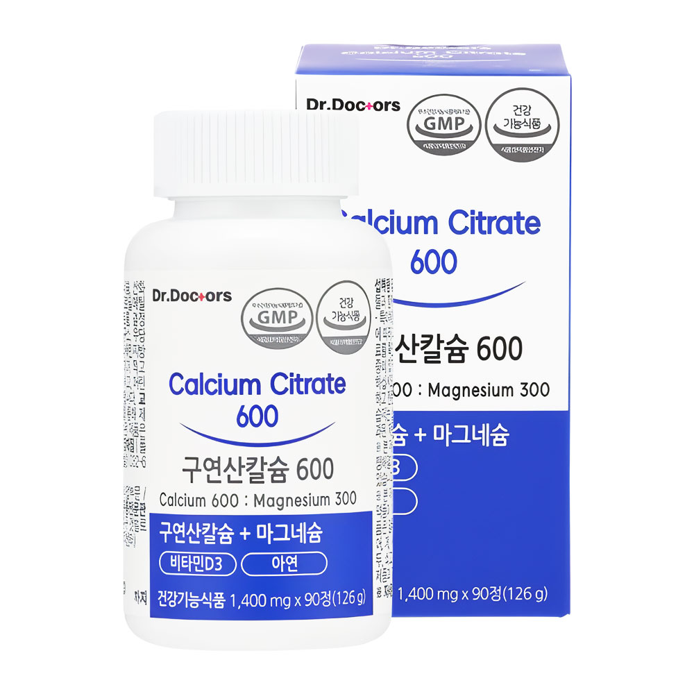 칼마디 아 닥터닥터스 구연산<b>칼슘</b> 600 90정 프리미엄 <b>칼슘</b> 마그네슘 비타민d 아연 영양제