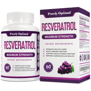 Purely Optimal 프리미엄 레스베라트롤 1500mg 60캡슐