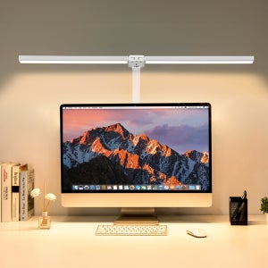 몬스터라이트 번개표 듀얼헤드 LED 책상 공부 학생 독서 스탠드 800mm 와이드 모니터 조명