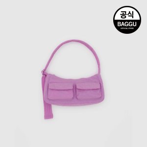 바쿠 카고 투포켓 숄더백 피오니 라벤다 핑크