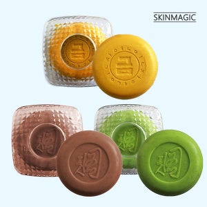 초움 자연인 금 황토 녹차 때비누 목욕탕 샤워 세신비누 10개 SET