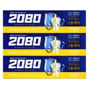 애경 2080 파워쉴드 플러스 골드 스파이민트 140g 3개입 x1개