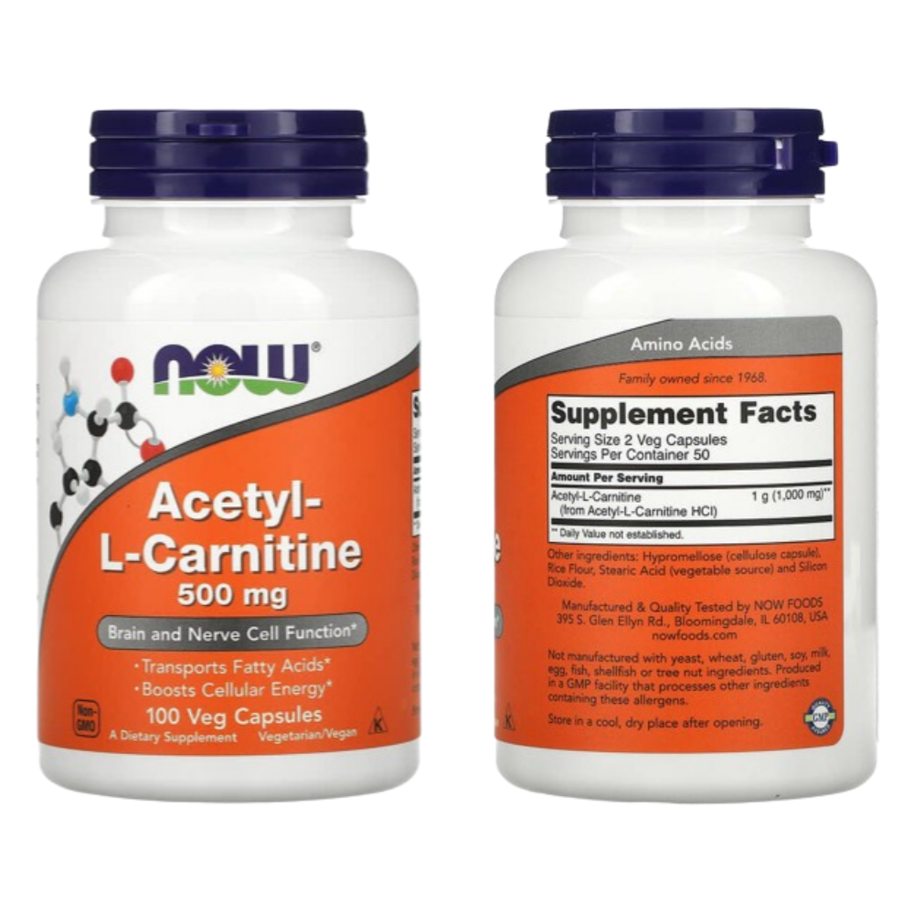 나우푸드 <b>아세틸엘</b><b>카르니틴</b> Acetyl <b>L</b> <b>Carnitine</b> <b>아세틸</b><b>카르니틴</b> 100캡슐
