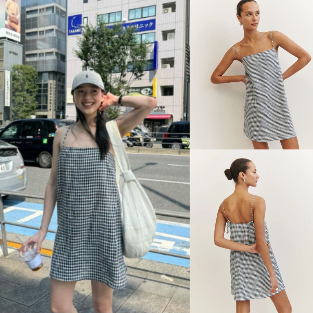 리포메이션 손연재 나시 원피스 린넨 드레스 바캉스룩 휴가룩 여행 데이트 드레스 Aubree