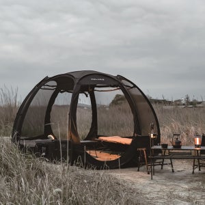 폴라리스 원터치 텐트 쉘터 P1 컴팩트 팝업 모기장 메쉬 블랙