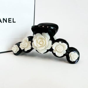 고급 플라워 올림머리 집게핀 명품 헤어핀