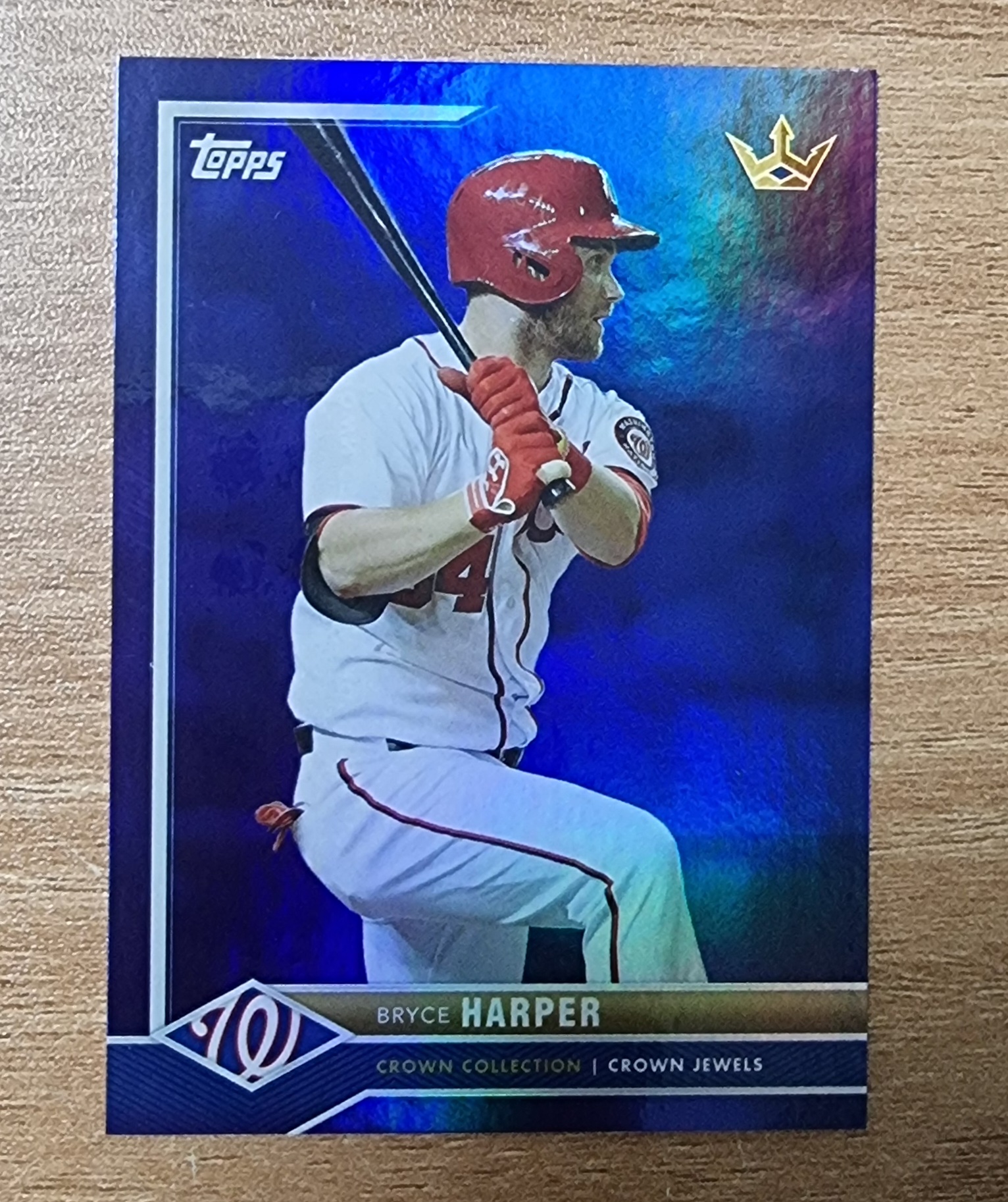 49한정판 브라이스 하퍼 2022 Topps x Bobby Witt Jr Crown Collection Blue Rainbow No-50 MLB 야구 카드
