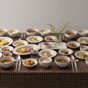 쓰임 레트로 라인 6인 그릇세트 식기세트 40P