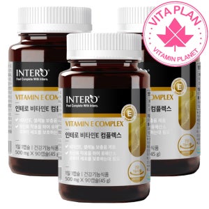 남성여성 하루권장량이상 비타민E 400IU 천연형태 디 알파 토코페롤 셀레늄 항산화 90캡슐, 3개