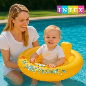 인텍스 INTEX 베이비 플로트 에어쿠션 안전 보행기튜브 돌 아기 유아 옐로우 56585