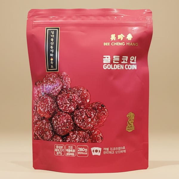 비첸향 골든코인 싱가폴 백화점 육포 골드코인 260g 개별포장 코스트코