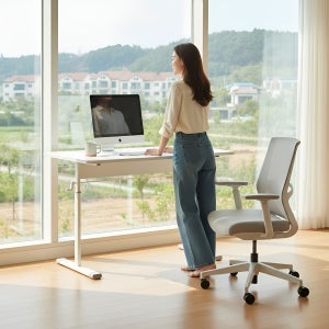 수동 모션데스크 높이조절 책상 스탠드 스탠딩 높낮이조절 데스크 800x600