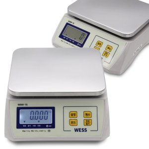 충전식 전자저울 WAW 아답터제공 업소용 산업용 계수 계량저울 30kg, 10g, 화이트