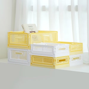 비숨 프리미엄 폴딩박스 레몬샤베트 6개 세트 수납정리함 리빙박스