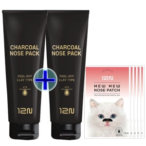 무료배송 대용량 투웰브나인 차콜 코팩 100g + 100g / 블랙헤드 + 피지제거 + 모공수축