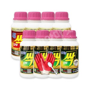 모두싹 골드 500ml 4개 복합비료 + 모두싹 프리미엄 500ml 4개 오이 노균병 유기농업자재 농약아님