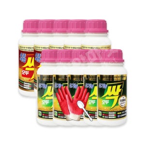 모두싹 골드 500ml 5개 복합비료 + 모두싹 프리미엄 500ml 5개 포도 흰가루병 유기농업자재 농약아님