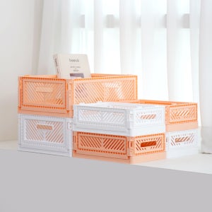 비숨 프리미엄 폴딩박스 피치크러쉬 6개 세트 수납정리함 리빙박스