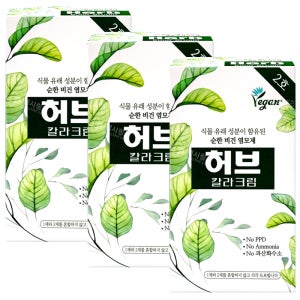 동성 허브칼라크림 2호 자연스런흑색 염색약X3개 식물유래성분 순한염모제