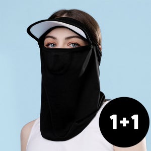 여름 자외선 차단 마스크 일체형 모자 햇빛 가리개 골프 산책 러닝 선캡 [1+1]