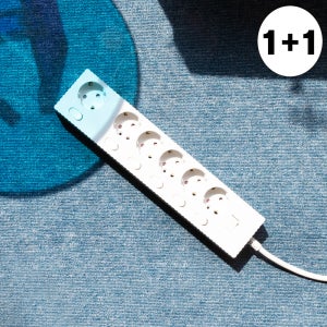 웨이브 개별 6구 멀티탭 50cm 1+1 국산 과부하차단 예쁜 디자인 멀티콘센트