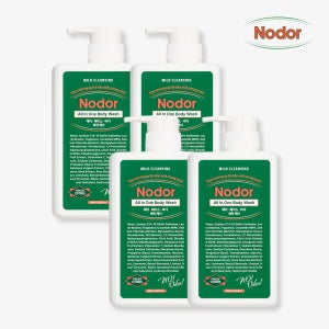 [노도르 공식몰] 올인원 바디워시 460ml 4개 악취 홀애비 노인 몸 군인 땀 냄새 제거
