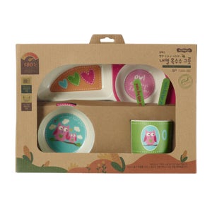 코멕스 내열 옥수수 그릇 - 5P 기프트 세트(부엉이) x1개