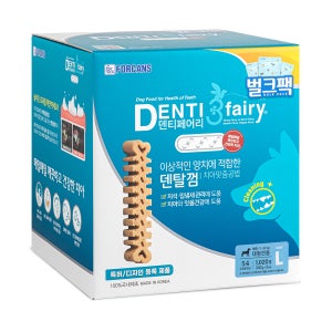 덴티페어리 벌크팩 L 54개입 1.02kg 포켄스 강아지덴탈껌 치석 입냄새 감소 높은 기호성