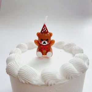 모모파티 만세 곰돌이초(1개입) 파티초 특이한 생일초 케이크초 크리스마스초
