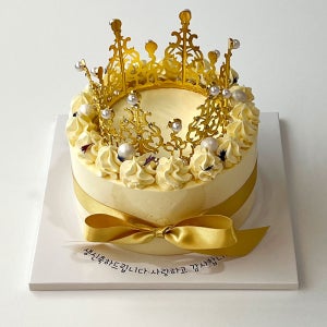 티아라케이크 왕관케이크 미니 1호 2호 3호 크라운 브라이덜샤워 셀프 웨딩 생일 파티 케이크