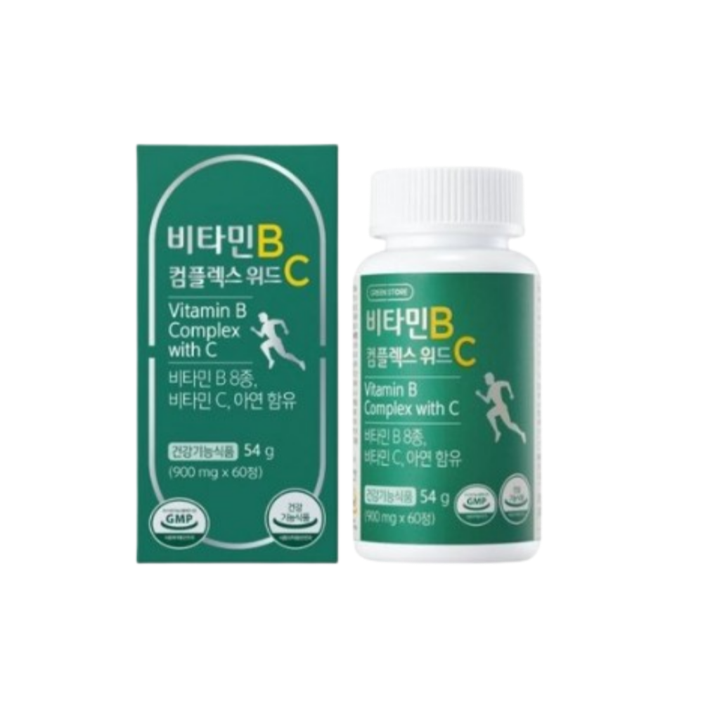 <b>그린스토어 비타민</b>B 컴플렉스 위드C 60정 2개월분