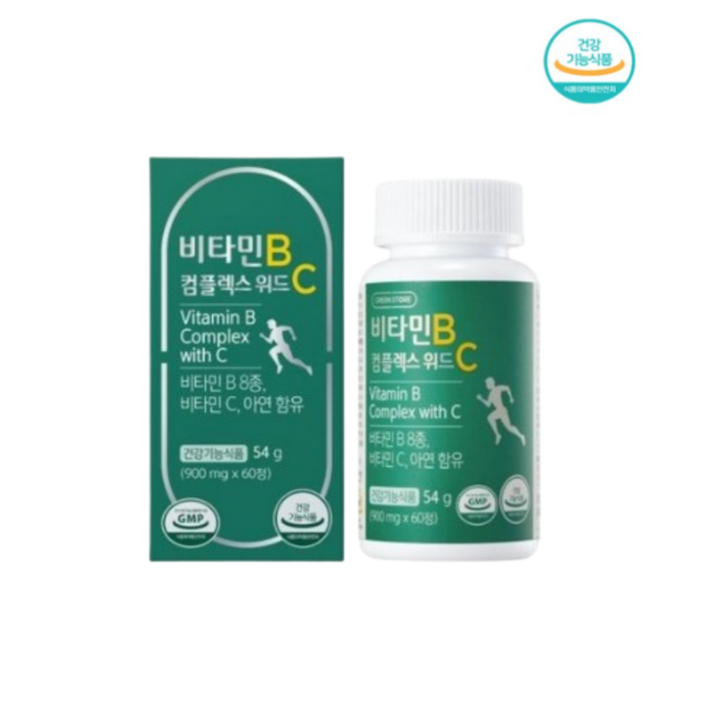 <b>그린스토어 비타민</b>B 컴플렉스 위드C 900mg x 60정