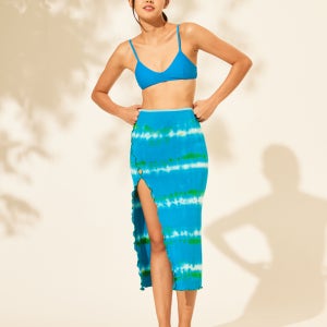 타이다이 미디 롱스커트 치마 커버업 수영복 비치웨어 [에이프릴풀데이] BDSC 비에꼴