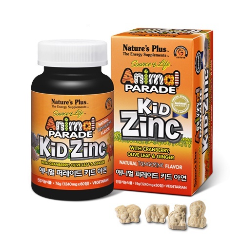 <b>네이처스플러스</b> 애니멀퍼레이드 아연 60정 <b>성장기</b> 어린이 영양제