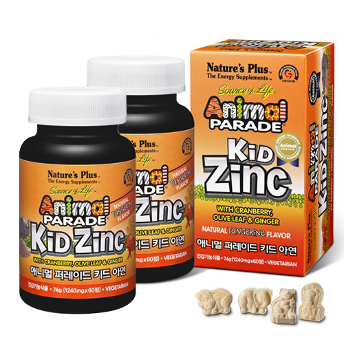 <b>네이처스플러스</b> 애니멀퍼레이드 아연 60정 2통 <b>성장기</b> 어린이