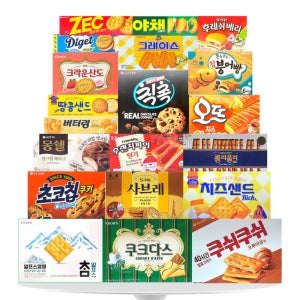 과자세트 20종-C 사무실 탕비실 회사 단체 학교 학원 다과 간식 대용량 과자