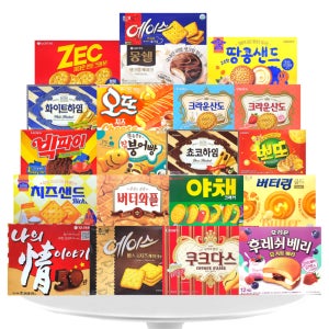 과자세트 20종-E 사무실 탕비실 회사 단체 학교 학원 다과 간식 대용량 과자