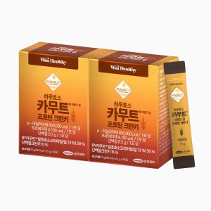 삼진제약 위시헬씨 하루효소 카무트 브랜드 밀 프로틴 크런키 30포, 2개