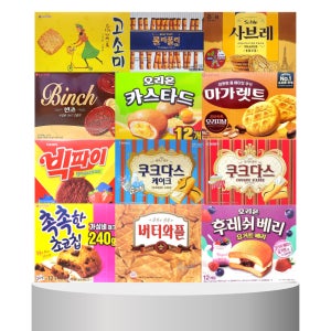 과자세트 12종-G 학교 학원 사무실 탕비실 회사 단체 다과 간식 대용량 과자