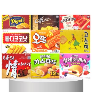 과자세트 9종-H 사무실 탕비실 회사 단체 학교 학원 다과 간식 대용량 과자