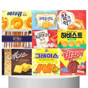 과자세트 9종-J 사무실 탕비실 회사 단체 학교 학원 다과 간식 대용량 과자